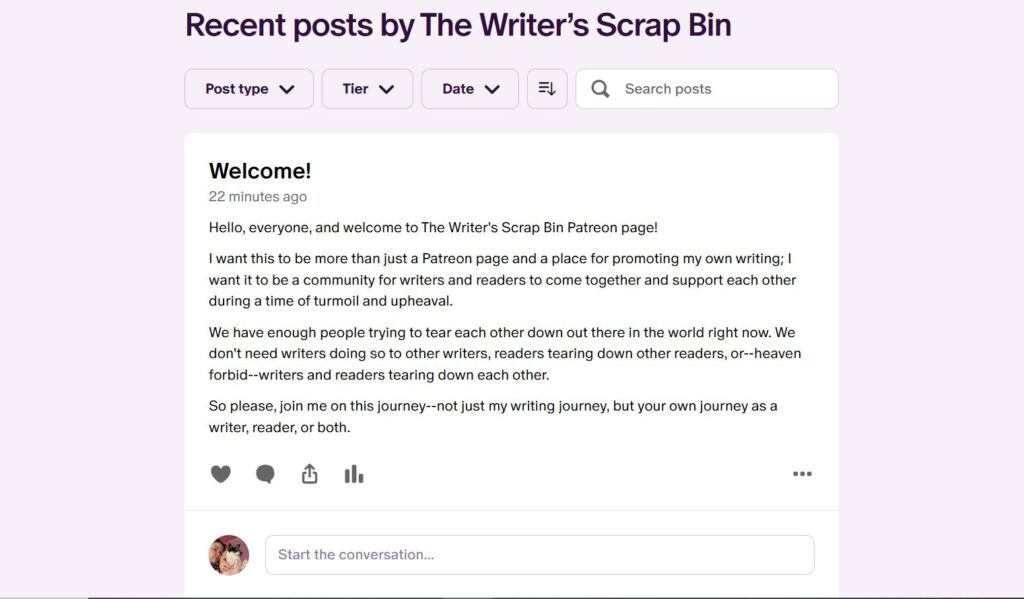 The Writer s Scrap Bin Patreon The Writer s Scrap Bin The writer s scrap bin patreon the writer s scrap bin